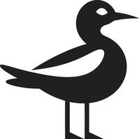 safir majestät släpptes loss svart fiskmås ikon emblem tyst svävare fiskmås logotyp i vektor