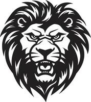 auf das durchstreifen schwarz Löwe Emblem Exzellenz das Leise Stalker anmutig brüllen schwarz Vektor Löwe Logo Design das sublimieren Klang von Behörde