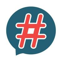 Hashtag Vektor Glyphe zwei Farbe Symbol zum persönlich und kommerziell verwenden.