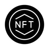 nft Vektor Glyphe Symbol zum persönlich und kommerziell verwenden.