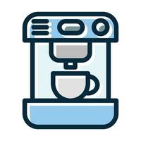 kaffe maskin vektor tjock linje fylld mörk färger ikoner för personlig och kommersiell använda sig av.
