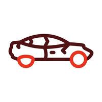 Auto Vektor dick Linie zwei Farbe Symbole zum persönlich und kommerziell verwenden.