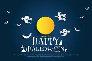 Happy Halloween Banner oder Party Einladung Hintergrund. vektor
