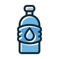 Wasser Flasche Vektor dick Linie gefüllt dunkel Farben Symbole zum persönlich und kommerziell verwenden.