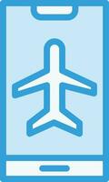 Flugzeug-Modus-Vektor-Icon-Design-Illustration vektor