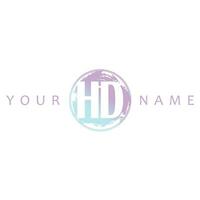 hd Initiale Logo Aquarell Vektor Design