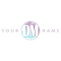 dm Initiale Logo Aquarell Vektor Design