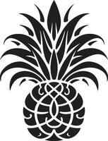 djärv svart ananas symbol elegant ananas vektor design