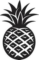 lekfull tropisk ikon minimalistisk ananas bricka vektor