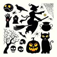 halloween läskigt tecknad serie illustration. halloween grafisk design vektor