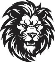 Löwenherz das schwarz Vektor Löwe Logo Design König von das Urwald ein Löwe Emblem Exzellenz