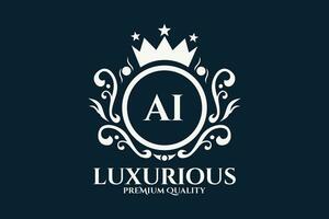 Initiale Brief ai königlich Luxus Logo Vorlage im Vektor Kunst zum luxuriös branding Vektor Illustration.