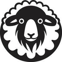 majestätisch Mitternacht Herde Logo Wunder schwarz Schönheit Vektor Schaf Brillanz