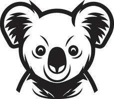 minimalistisch Charme von das Koala vektorisiert Embleme Augen von Süße vektor