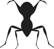 svart vektor myra logotyp enkel och kraftfull invecklad detailing svart myra vektor logotyp