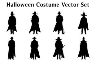 Halloween Kostüm Silhouette Vektor Illustration