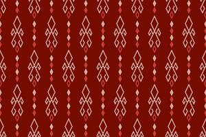 röd traditionell etnisk mönster paisley blomma ikat bakgrund abstrakt aztec afrikansk indonesiska indisk sömlös mönster för tyg skriva ut trasa klänning matta gardiner och sarong vektor