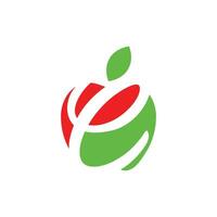 brev c logotyp design med äpple vektor element för naturlig Ansökan, ekologi illustration design mall