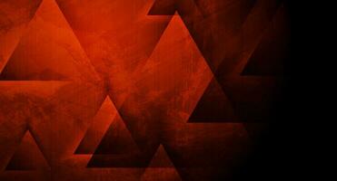 dunkel rot Grunge geometrisch minimal Hintergrund mit Dreiecke vektor