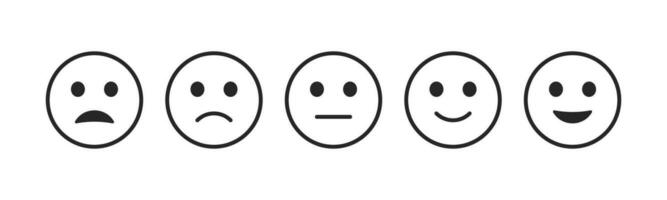 Feedback Emotionen, Gesicht Emotion Bewertung vektor