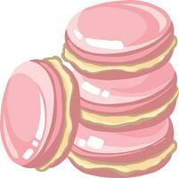 macaron kaka efterrätt sötma illustration vektor