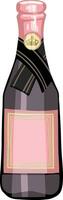 flaska av champagne, gnistrande vin illustration vektor