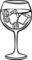 glas av champagne alkohol med bubblor, gnistrande vin illustration vektor
