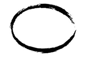 ellips ram form, grunge design element med ångest textur. svart borsta stroke. vektor illustration isolerat på vit bakgrund.