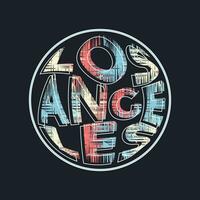 los angeles eleganta t-shirt och kläder abstrakt design. vektor skriva ut, typografi, affisch.