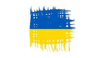 ukrainska nationell flagga i grunge stil vektor