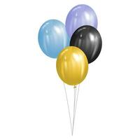 Party Bündel Luftballons isoliert auf Weiß Hintergrund. Vektor Illustration. eps 10.