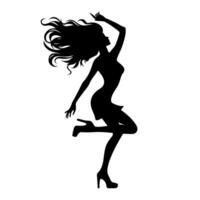 kvinna dans silhuett. vektor illustration