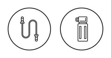 Springen Seil und Thermosflasche Symbol vektor