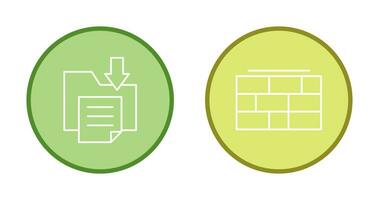 Datei Lager und Backstein Mauer Symbol vektor