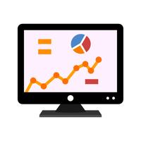 Statistik platt ikon vektor