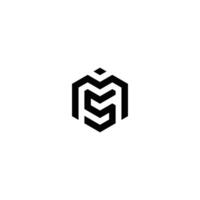 Monogramm Brief Frau modern Initiale Logo Design ,MS verknüpft Kreis Großbuchstaben Monogramm Logo vektor
