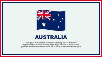 Australien flagga abstrakt bakgrund design mall. Australien oberoende dag baner social media vektor illustration. Australien baner