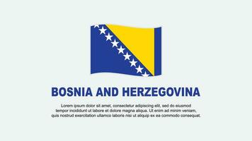 bosnien och herzegovina flagga abstrakt bakgrund design mall. bosnien och herzegovina oberoende dag baner social media vektor illustration. bosnien och herzegovina bakgrund