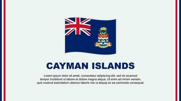 Cayman Inseln Flagge abstrakt Hintergrund Design Vorlage. Cayman Inseln Unabhängigkeit Tag Banner Sozial Medien Vektor Illustration. Cayman Inseln Karikatur