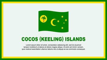 Kokos Inseln Flagge abstrakt Hintergrund Design Vorlage. Kokos Inseln Unabhängigkeit Tag Banner Sozial Medien Vektor Illustration. Kokos Inseln Banner