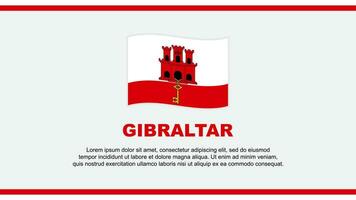 gibraltar flagga abstrakt bakgrund design mall. gibraltar oberoende dag baner social media vektor illustration. gibraltar design