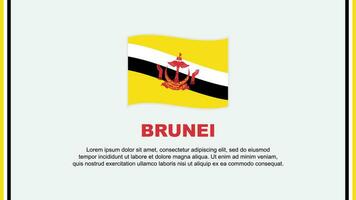 brunei flagga abstrakt bakgrund design mall. brunei oberoende dag baner social media vektor illustration. brunei tecknad serie