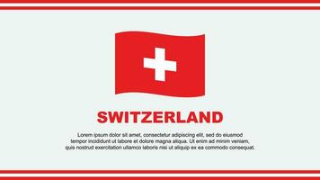 Schweiz Flagge abstrakt Hintergrund Design Vorlage. Schweiz Unabhängigkeit Tag Banner Sozial Medien Vektor Illustration. Schweiz Design