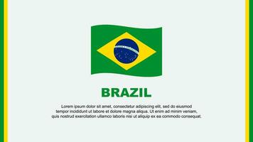 Brasilien Flagge abstrakt Hintergrund Design Vorlage. Brasilien Unabhängigkeit Tag Banner Sozial Medien. Brasilien Karikatur vektor