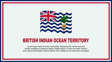 britisch indisch Ozean Gebiet Flagge abstrakt Hintergrund Design Vorlage. Unabhängigkeit Tag Banner Sozial Medien Vektor Illustration. Banner