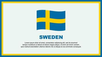 Schweden Flagge abstrakt Hintergrund Design Vorlage. Schweden Unabhängigkeit Tag Banner Sozial Medien Vektor Illustration. Schweden Banner