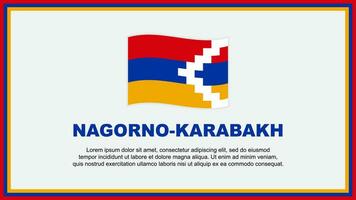 Nagorno Karabach Flagge abstrakt Hintergrund Design Vorlage. Nagorno Karabach Unabhängigkeit Tag Banner Sozial Medien Vektor Illustration. Nagorno Karabach Banner