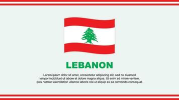 Libanon Flagge abstrakt Hintergrund Design Vorlage. Libanon Unabhängigkeit Tag Banner Sozial Medien Vektor Illustration. Libanon Design