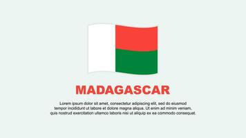 madagaskar flagga abstrakt bakgrund design mall. madagaskar oberoende dag baner social media vektor illustration. madagaskar bakgrund