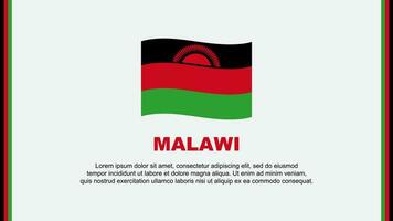 Malawi Flagge abstrakt Hintergrund Design Vorlage. Malawi Unabhängigkeit Tag Banner Sozial Medien Vektor Illustration. Malawi Karikatur